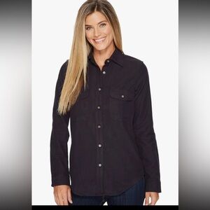 Filson Moleskin Button Up Shirt Women's Dark Navy Blue XS Flannel